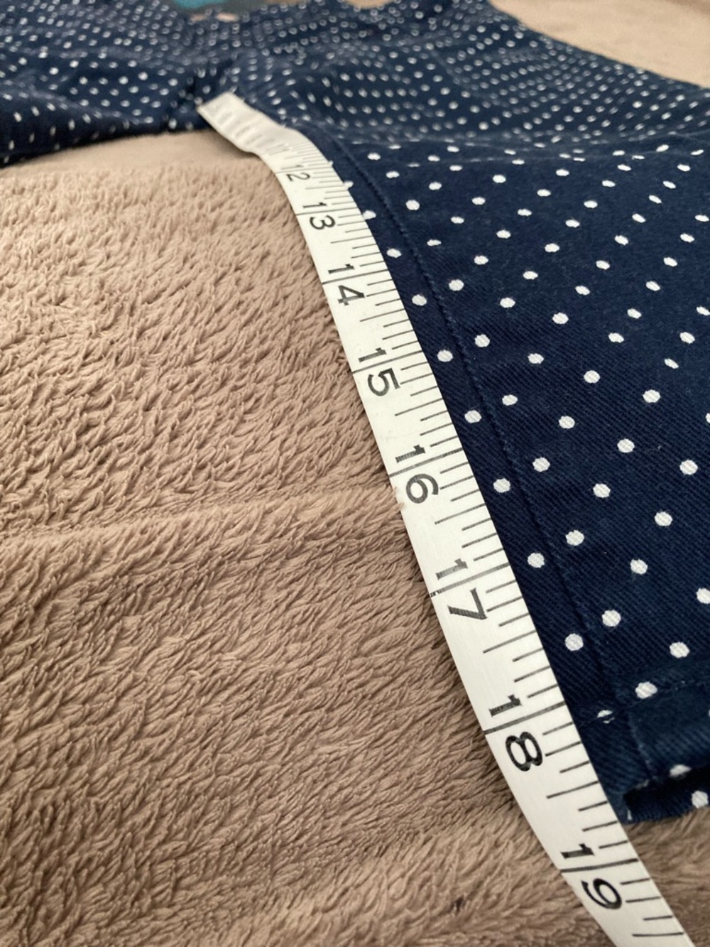 Chaps WOMENS Navy Polka Dot Capri jeans size 12 - Picture 8 of 12